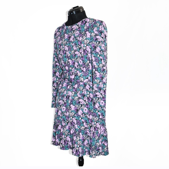 Brand new & Other Stories Lavender Turquoise Floral Mini Dress - Picture 3 of 15